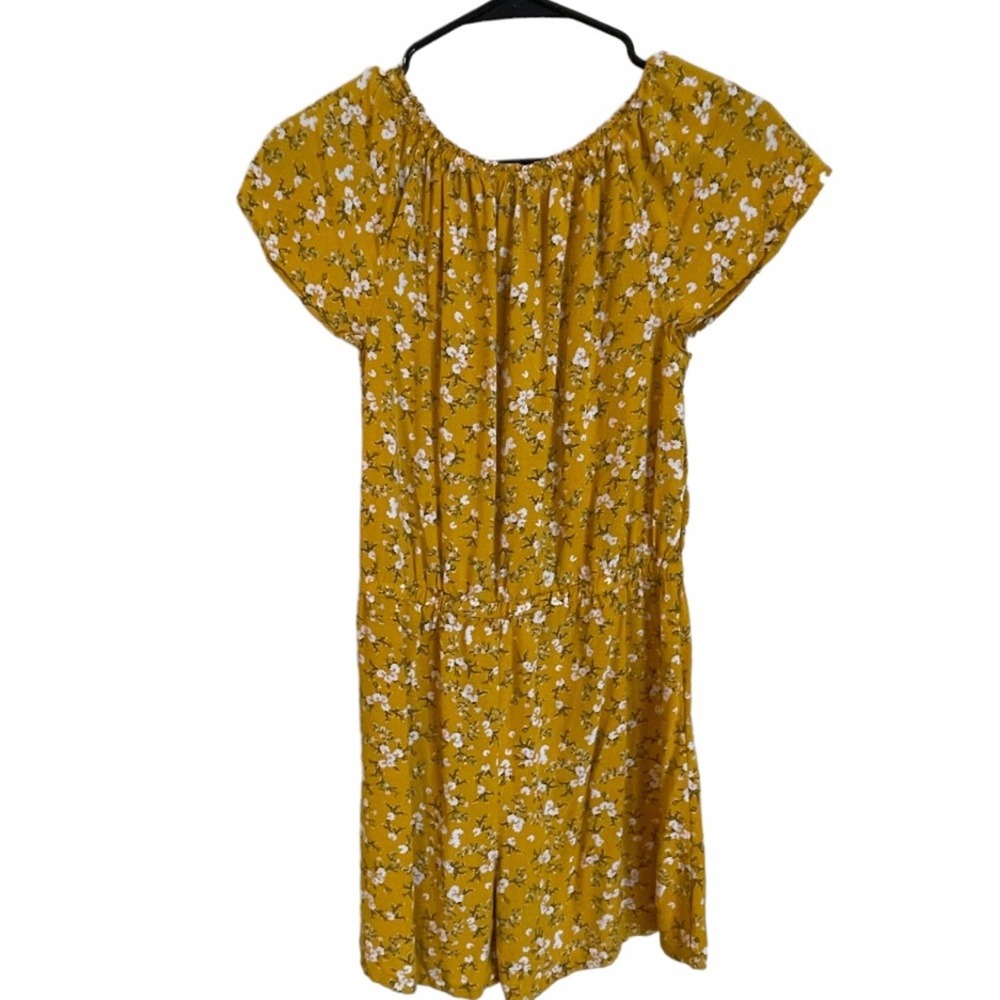 Girls Old Navy Yellow Floral Romper Size XL/14